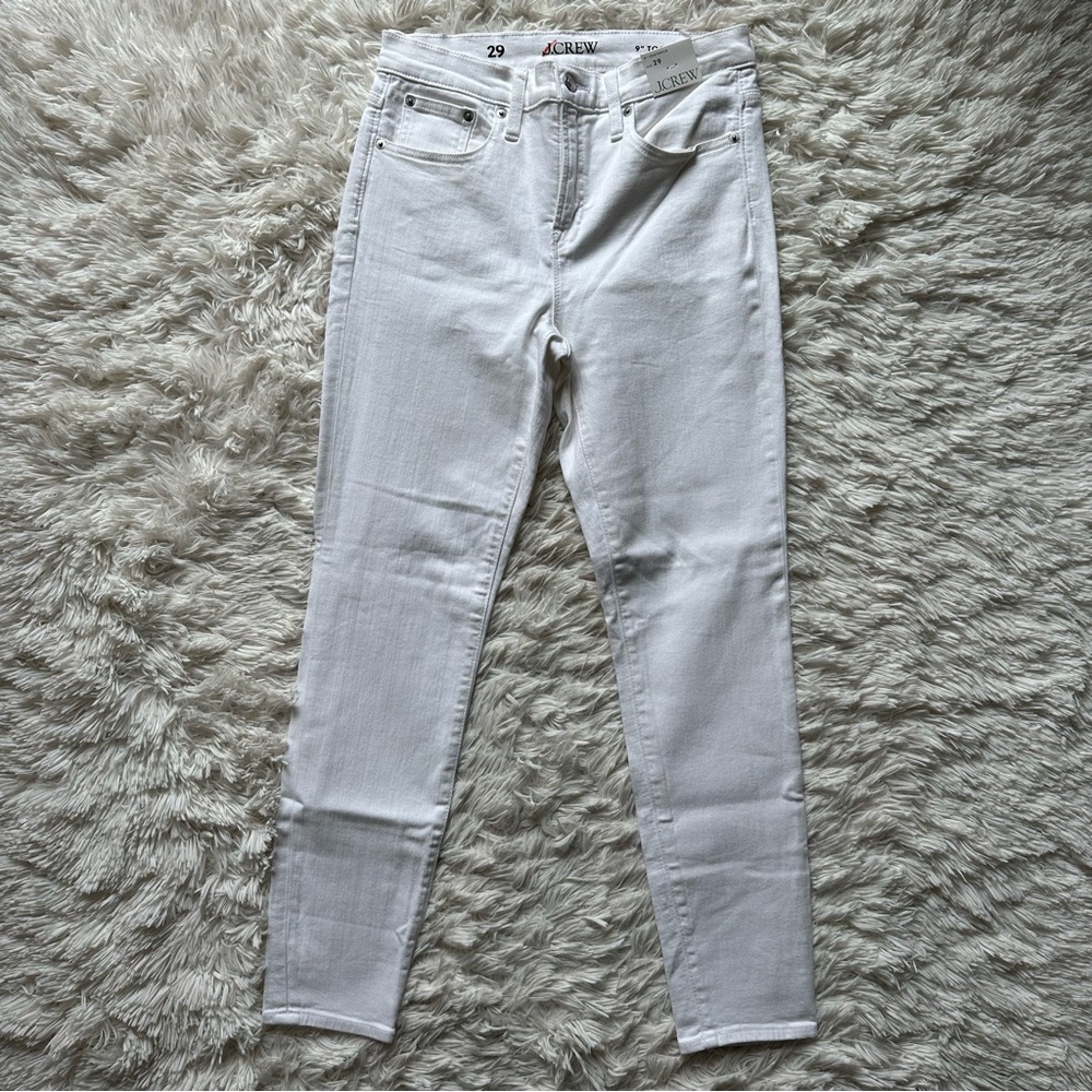 Jcrew 9" Toothpick Jean White New With Tags Size 29 and 31 Available - Picture 4 of 12